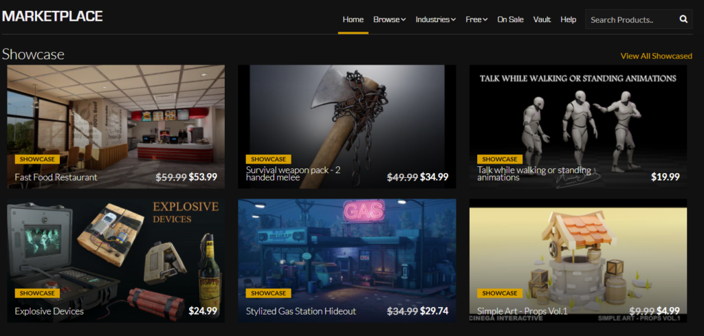 Unreal engine store - selling game assets on online stores