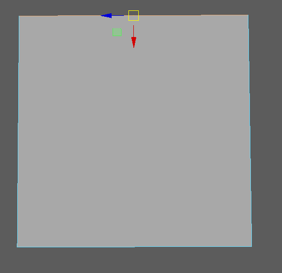 An edge or line selected in Maya.