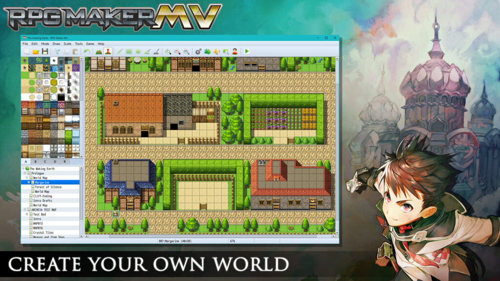 RPG Maker: A game engine specializing in 2D RPG games.