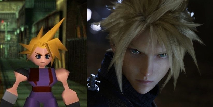 FF7 vs the remake, a much more expensive game.