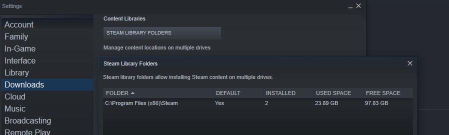Find where steam games are stored